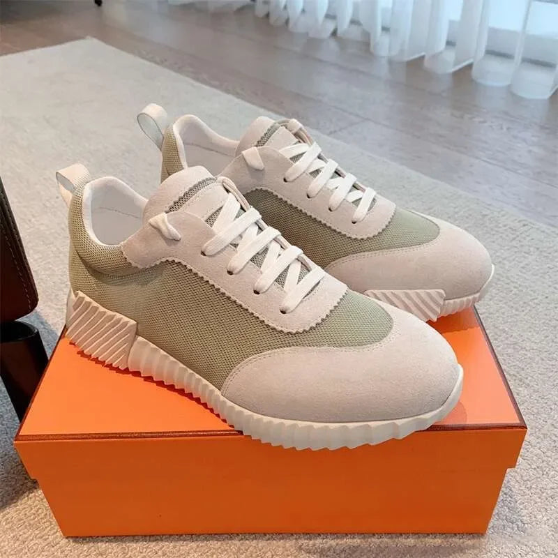 Designer Suede Casual Shoes Trainers Patchwork Men Bounce Women Sneaker luxury designer shoes Bouncing Breathable famous