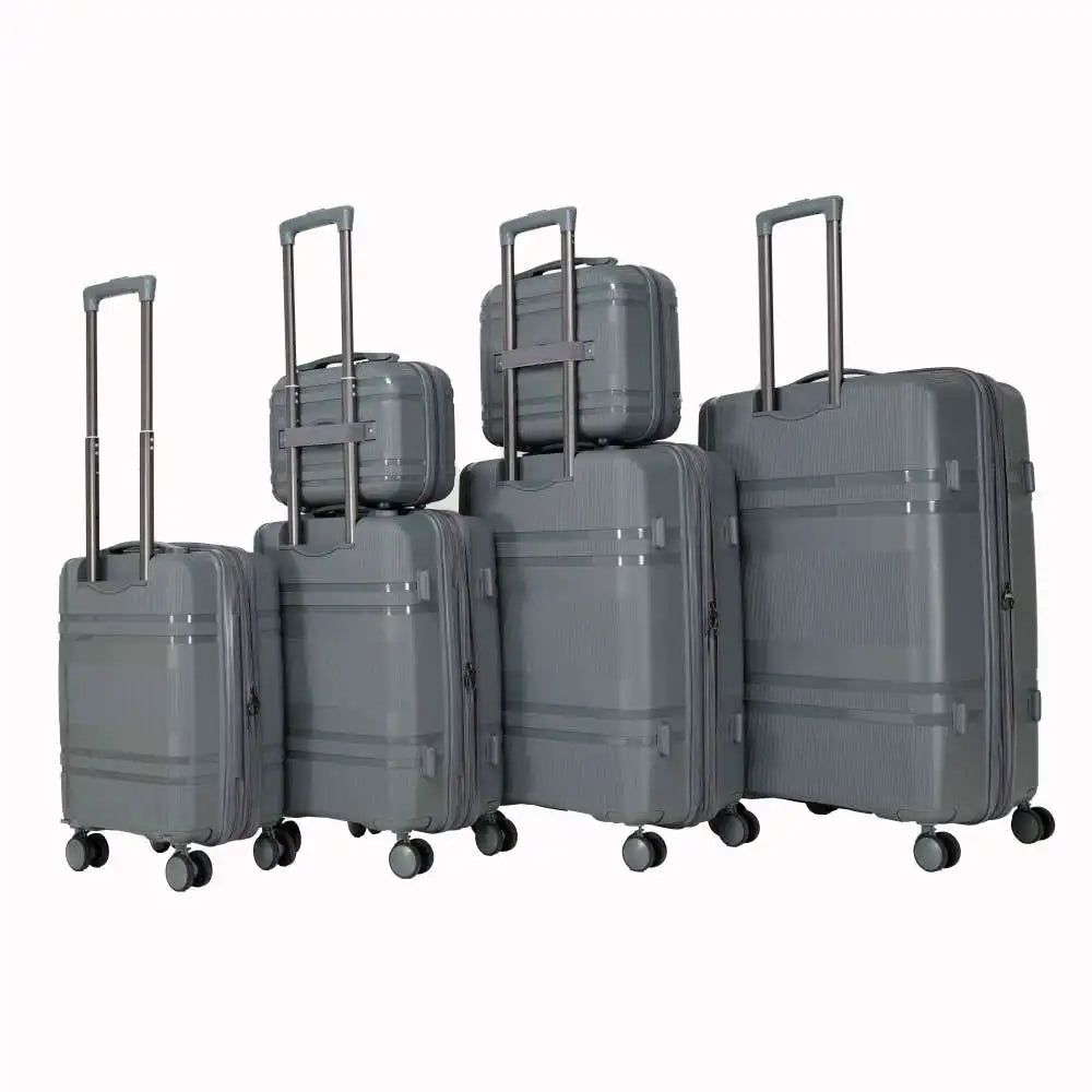 6-Piece Expandable Hardshell Luggage Set Lightweight Unisex with Rotating Wheels Password Lock Carry on Travel Suitcase