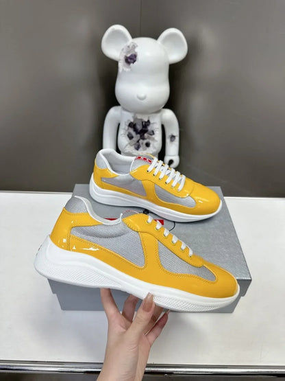 2025 Designer Styles Men's Leather Sports Casual Shoes First Layer Cowhide Platform Leather Shoes Fashion Trends