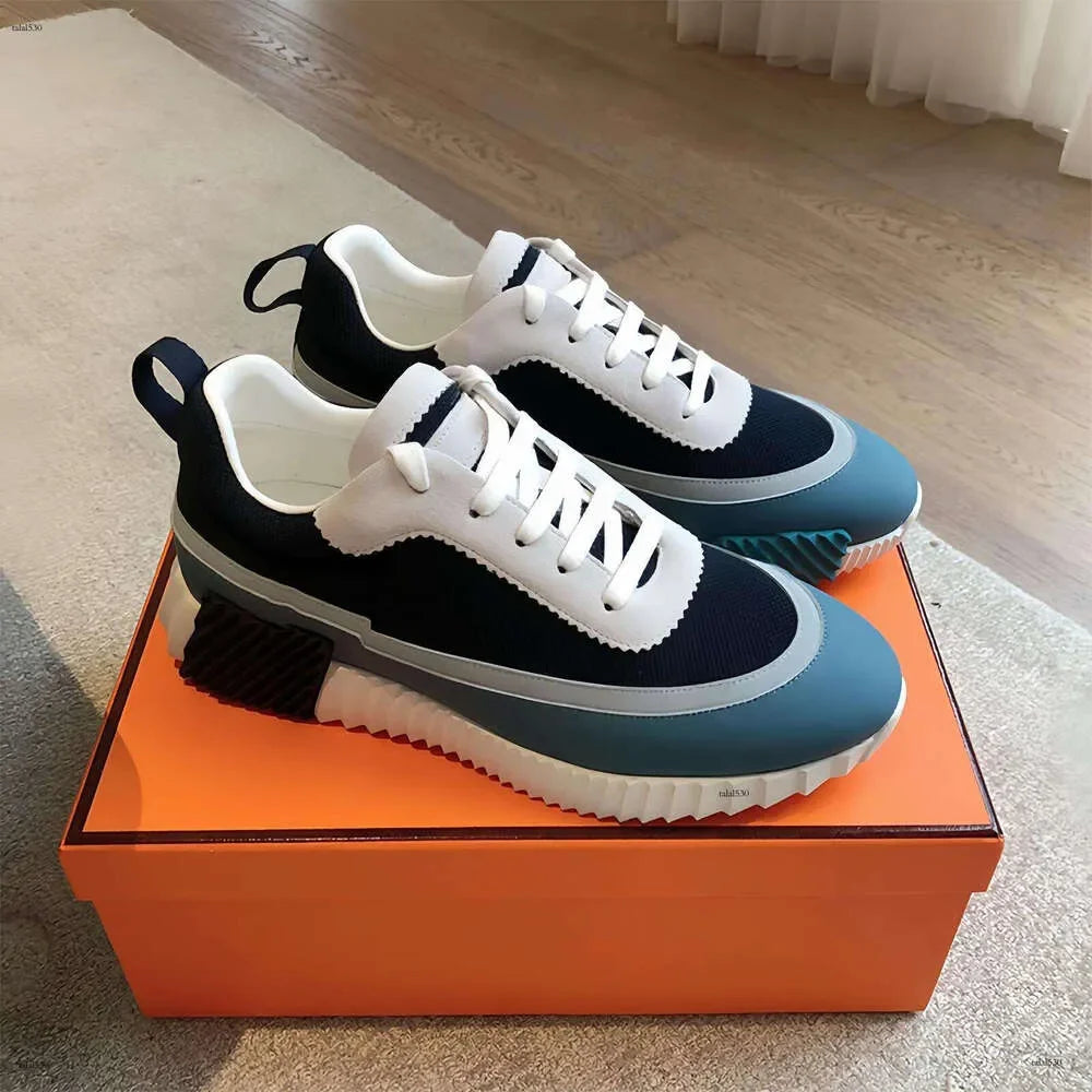 Designer Suede Casual Shoes Trainers Patchwork Men Bounce Women Sneaker luxury designer shoes Bouncing Breathable famous
