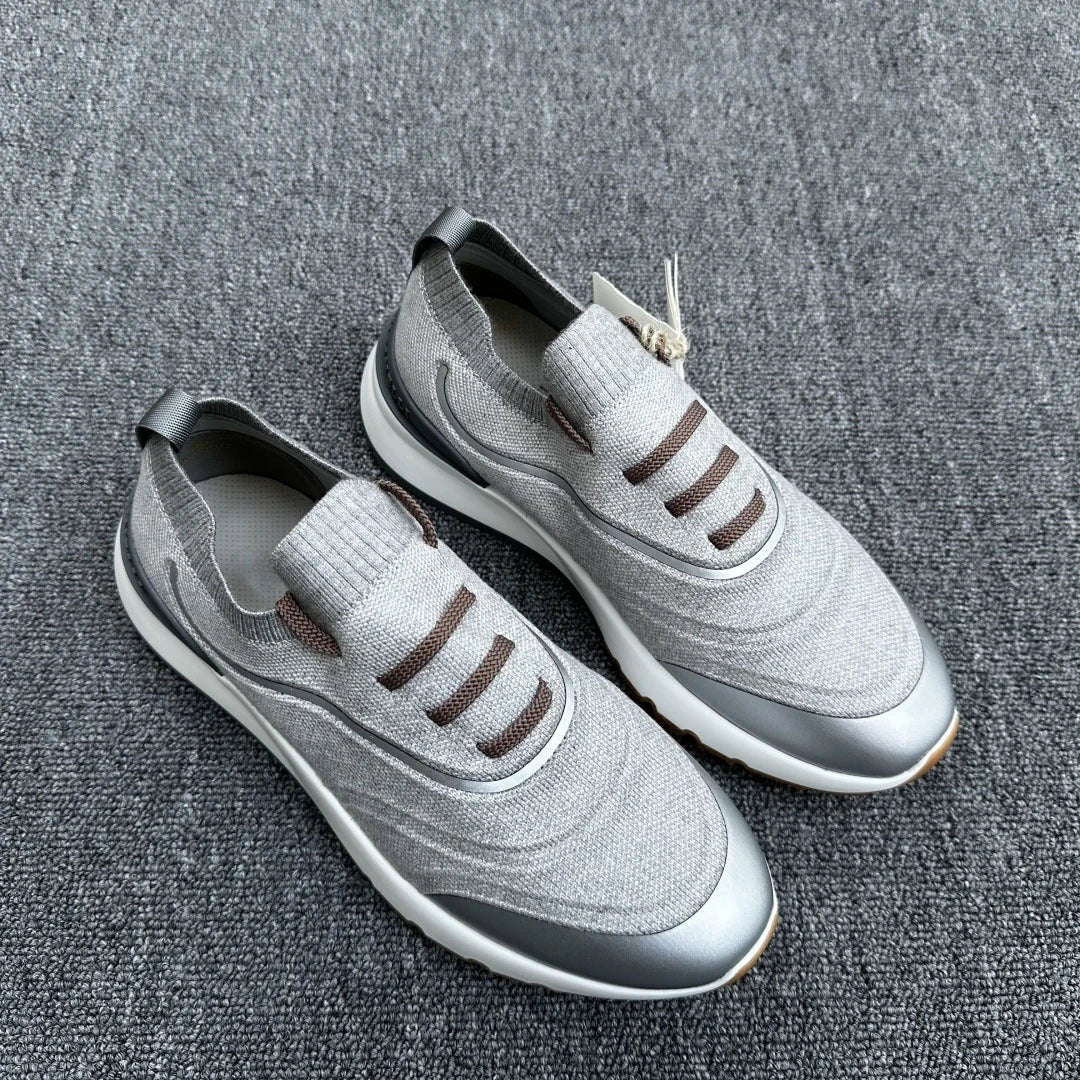 2025 New B-style Driving Men ShoesBreathable Comfort Round Toe Color Block Versatile Casual Sneakers Lightweight