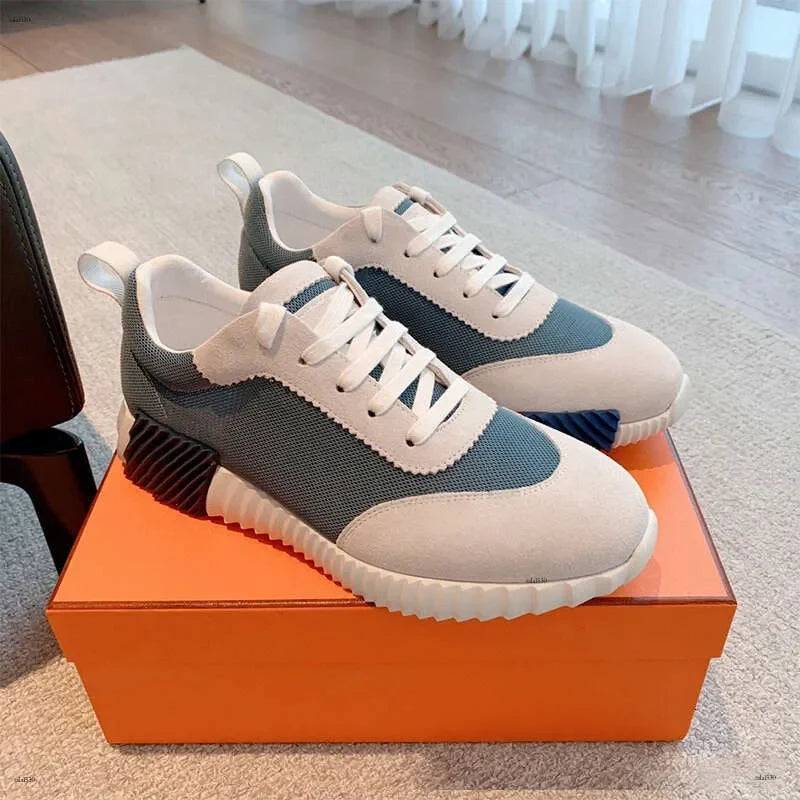 Designer Suede Casual Shoes Trainers Patchwork Men Bounce Women Sneaker luxury designer shoes Bouncing Breathable famous