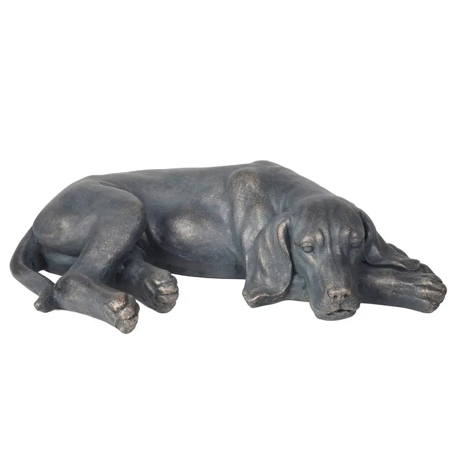 Statue Outdoor Decorations DogFigurine Sleeping Dog Sculptures Resin Sculpture for Patio Lawn Yard Porch Ornament Garden Gift 22