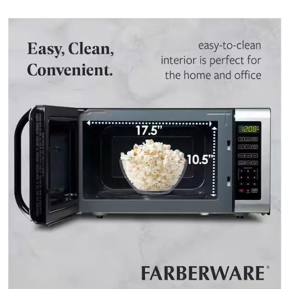1.6 Cu. Ft. 1100-Watt Countertop Microwave Oven in Stainless Steel