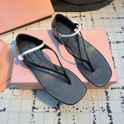 2025 Newest Summer Desinger Tpu Square-toe Flat Heel Slingback Woman Sandals Mix Colors Boat Shoes Slip-Ons Zapatos De Mujer