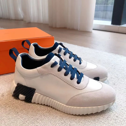 2024 New Colors Men Bouncing Sneaker Shoes Top Luxury Calfskin Suede Casual Sports Goatskin Light Sole Low Top Trainers Comfort
