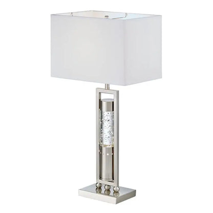 Modern Table Lamp with Water Dancing Light - Sparkling Decorative Home Decor, Satin Night Light for Stylish Interiors