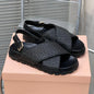 Beach Shoes For Woman 2025 Newest Summer Espadrilles Bohemian Gladiator Sandals Mules Shoes Woman  Exclusive Lazy Bota