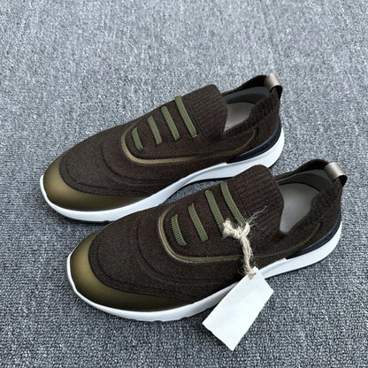 2025 New B-style Driving Men ShoesBreathable Comfort Round Toe Color Block Versatile Casual Sneakers Lightweight
