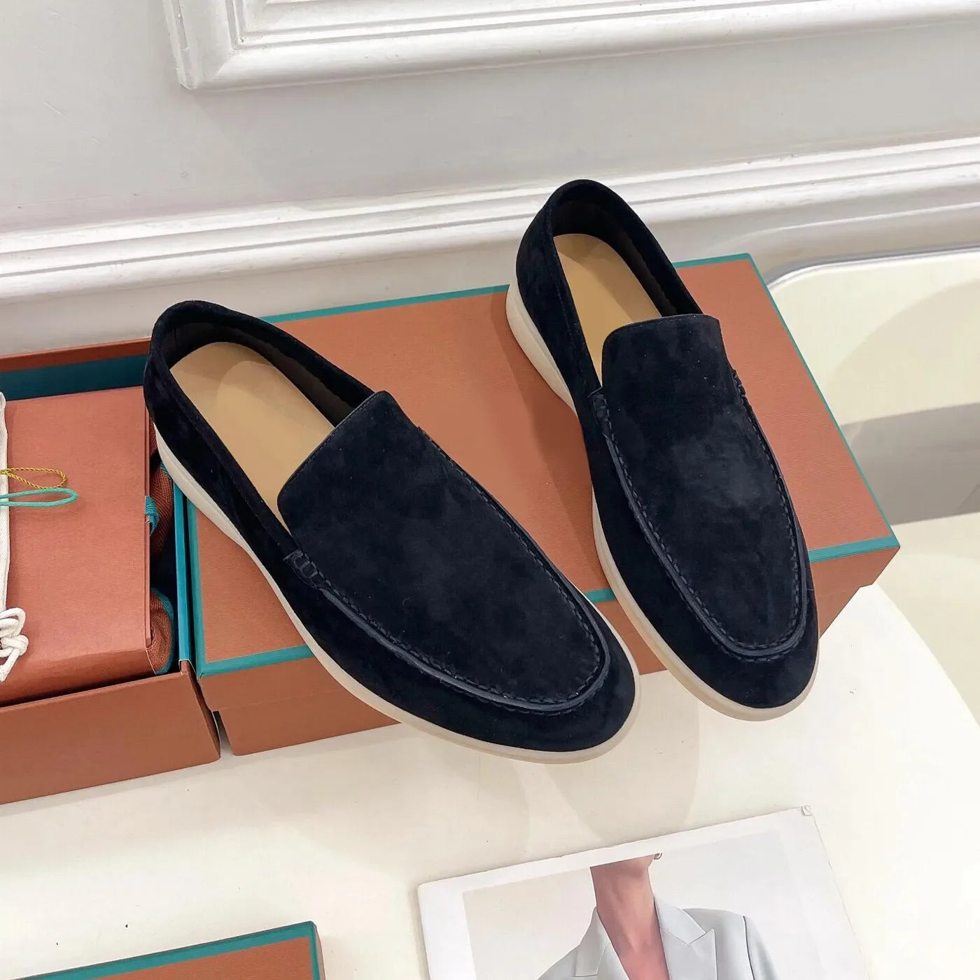 Lora Pianna Loafer Shoes Designer Famous Brand Slides Loafers Dress Shoes For Ladies Men Soft Rubber Sole Flat Luxury Casual