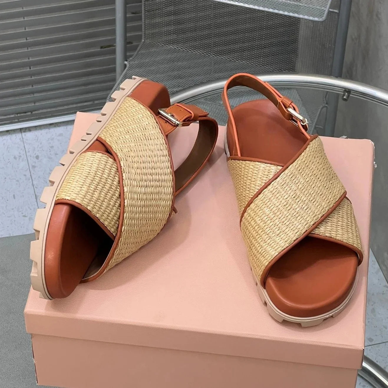 Beach Shoes For Woman 2025 Newest Summer Espadrilles Bohemian Gladiator Sandals Mules Shoes Woman  Exclusive Lazy Bota