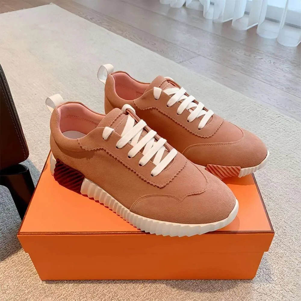 Designer Suede Casual Shoes Trainers Patchwork Men Bounce Women Sneaker luxury designer shoes Bouncing Breathable famous