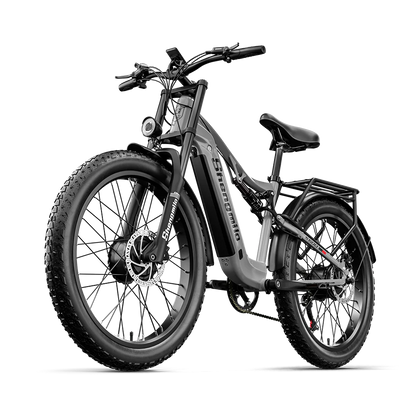 Shengmilo S600 Electric Bike Dual Motor2000W  48V17.5AH Battery 26 Inch e bike Fat tire Ebike Men's Mountain Electric Bicycle