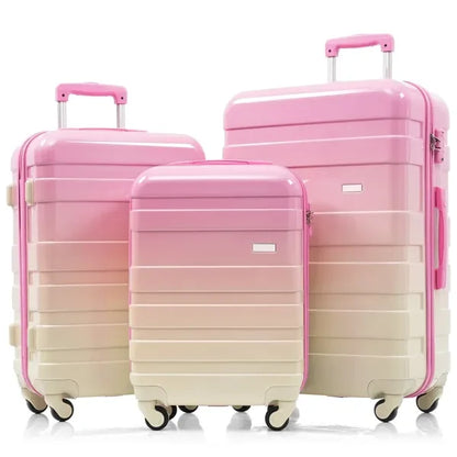 New Arrival ABS Hardshell 3 Piece Luggage Set Clearance Durable Lightweight Hardside Trolley Luggage with Spinner Wheels