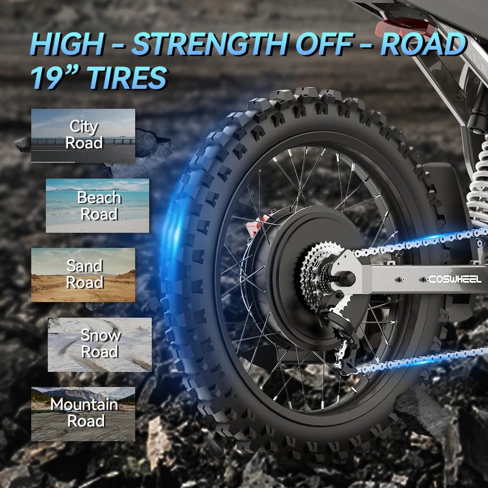 Electric Bike Off-road R19 Electric Motorcycle 72V 40ah Lithium Battery NFC Ebik 6000W New In Gearless Motors Speed 85Kmh Speed