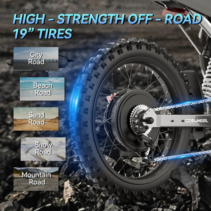 Electric Bike Off-road R19 Electric Motorcycle 72V 40ah Lithium Battery NFC Ebik 6000W New In Gearless Motors Speed 85Kmh Speed