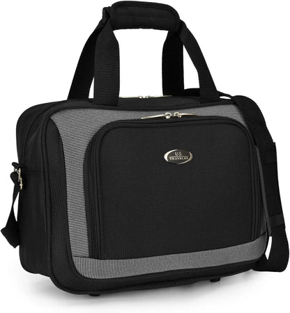 Lightweight Expandable Rolling Luggage Set, Black, 4-Piece with Smooth Wheels