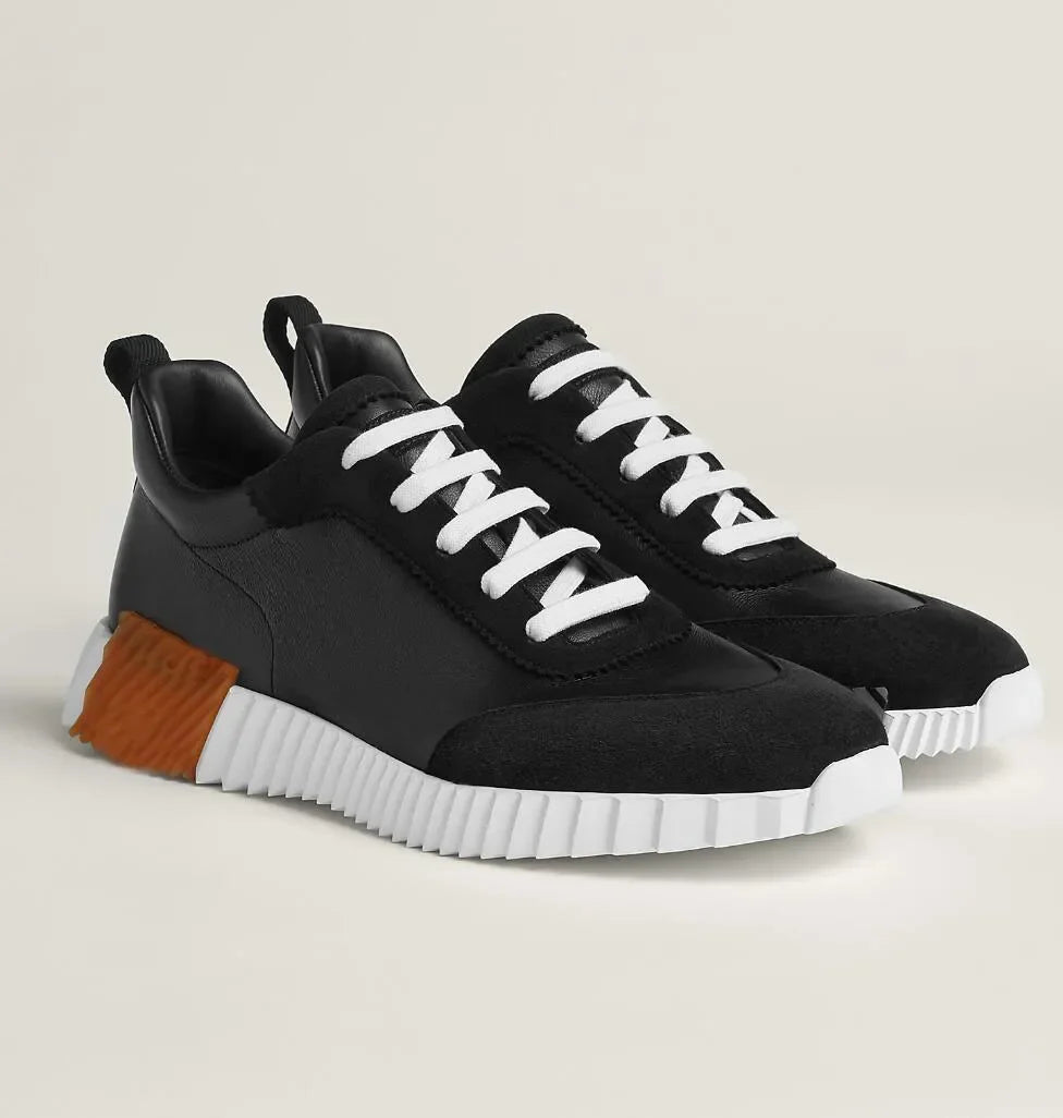 2024 New Colors Men Bouncing Sneaker Shoes Top Luxury Calfskin Suede Casual Sports Goatskin Light Sole Low Top Trainers Comfort