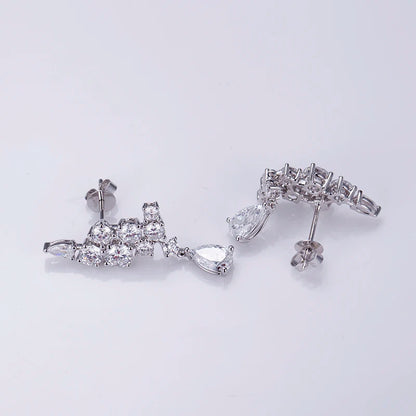 18K Gold Earring White Lab Grown Diamonds VS Quality Jewelry MSE-645