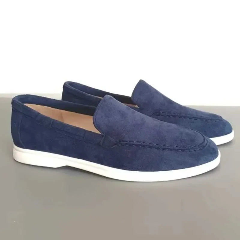 Classic Brand Suede Leather Loafers Men Casual Shoes Luxury Mens Breathable Slip on Driving Shoes Moccasins W251205