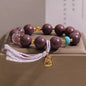 Purely handmade - National Style Hexiang Beads Amethyst Beaded Bracelet Women's Light Luxury