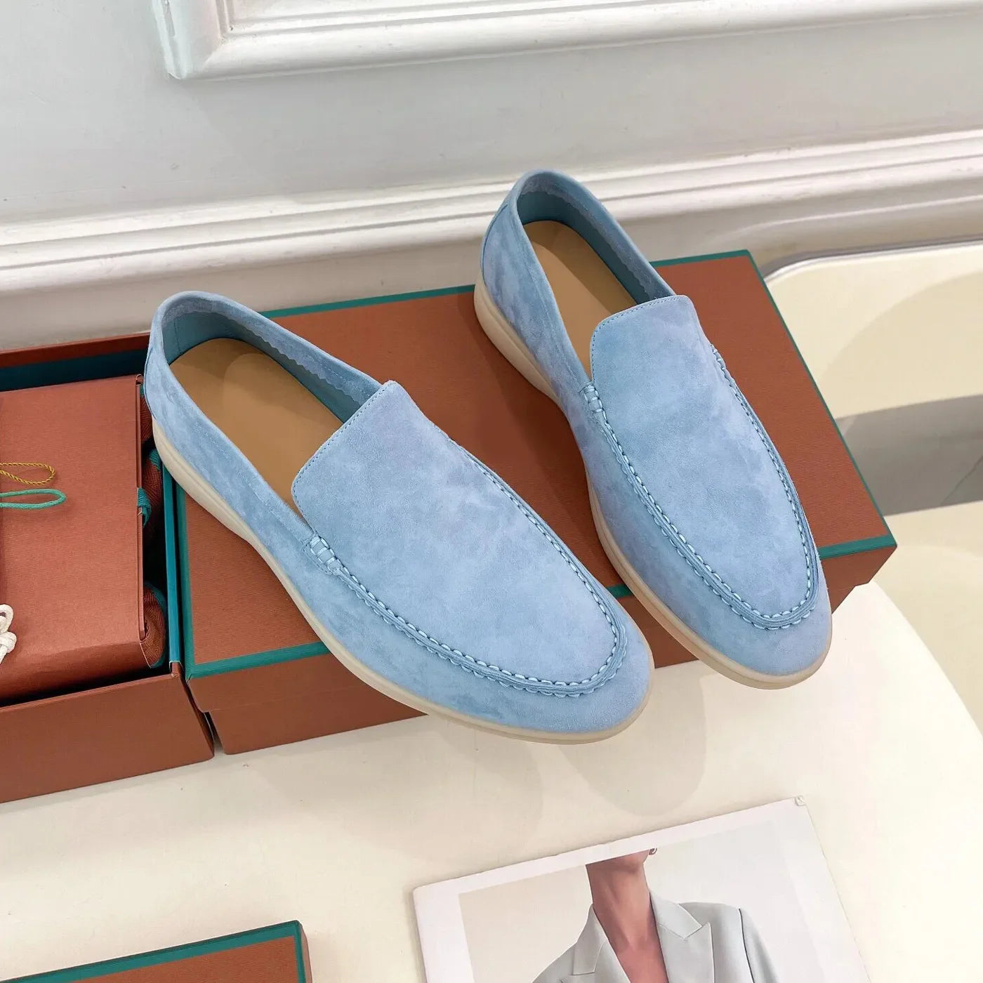 Lora Pianna Loafer Shoes Designer Famous Brand Slides Loafers Dress Shoes For Ladies Men Soft Rubber Sole Flat Luxury Casual