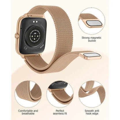 Smart Watch or Women with Blood Prure Monitor, 2.06" AMOLED Display, IP68 Waterproo itn, 118 Sports es, Heart Rate/SpO2/Sleep Mo