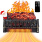 Electric Fireplace Logs Heater Insert with Remote Control for Indoor Use Realistic Flame Effect Infrared Heating 8H Timer Adjus