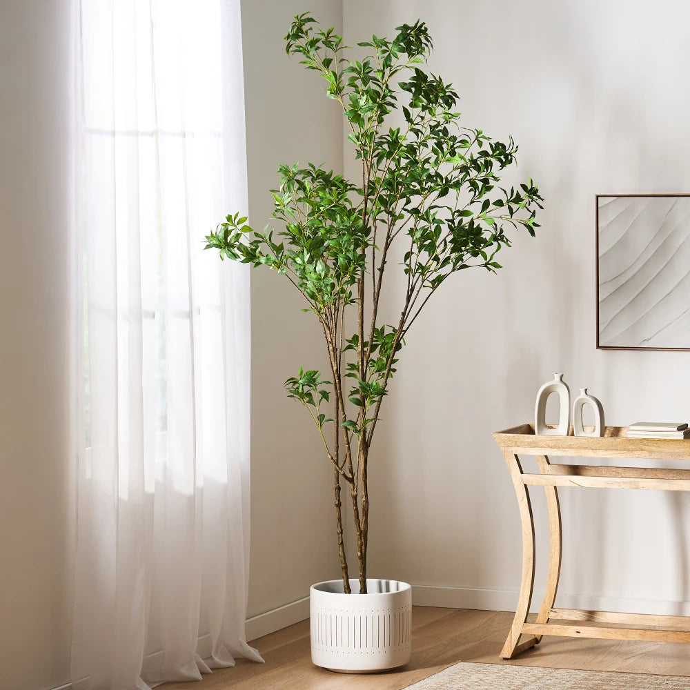 240CM Artificial Pieris Tree Realistic Fake Pieris Plant for Indoor Outdoor Home Garden Entryway Decoration