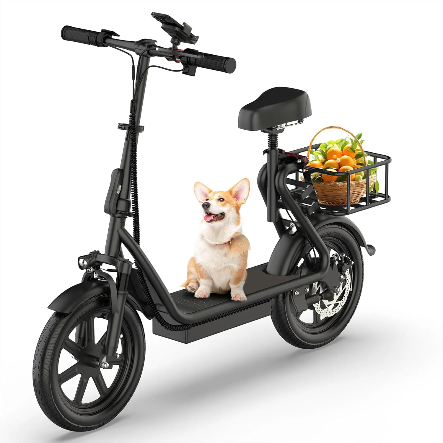 Electric Scooter for Adults, 14" Tires, 22Mph Max Speed, 500W Motor, 28 Miles Max Range, Folding E-Scooter with Dual Suspension