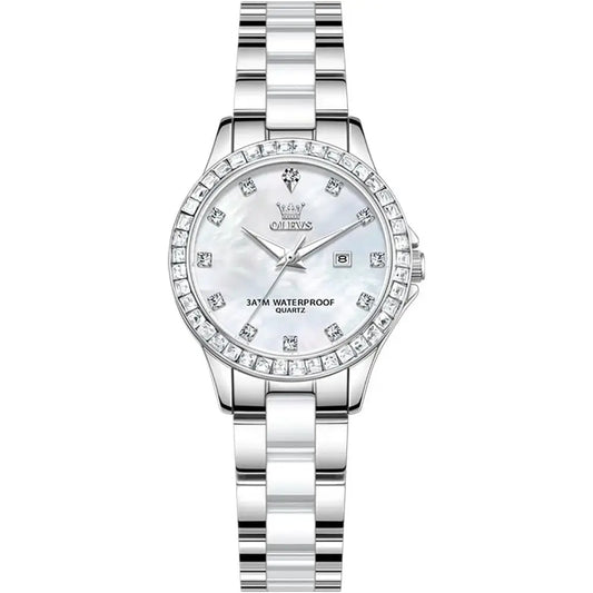 OLEVS Women Diamond Watch Elegant Luxury DrWatch Women's Rose Gold Ceic Crystal Wristwatch