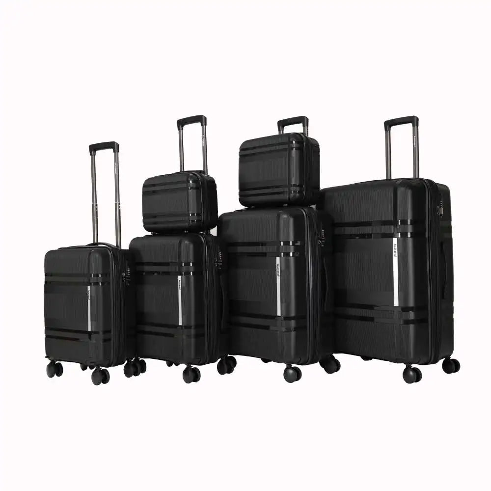 6-Piece Expandable Hardshell Luggage Set Lightweight Unisex with Rotating Wheels Password Lock Carry on Travel Suitcase
