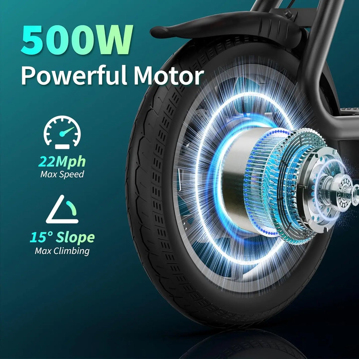 Electric Scooter for Adults, 14" Tires, 22Mph Max Speed, 500W Motor, 28 Miles Max Range, Folding E-Scooter with Dual Suspension