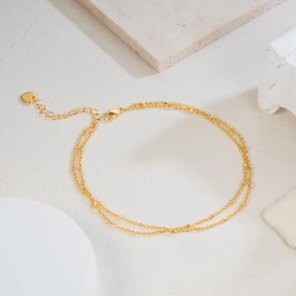 14K Gold Anklets for Women 14K Gold Ankle Bracelets for Women Gold Anklet Bracelets for Womens Layered Design for Natural Depth