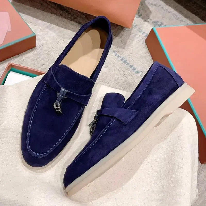 Lora Pianna Loafer Shoes Designer Famous Brand Slides Loafers Dress Shoes For Ladies Men Soft Rubber Sole Flat Luxury Casual