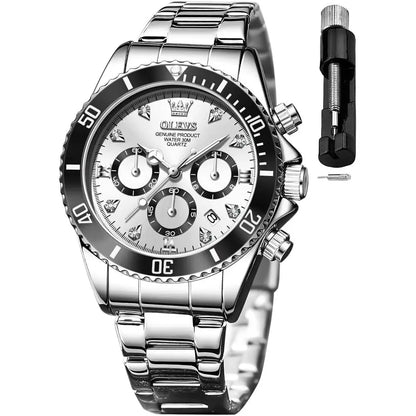 OLEVS Womens Watch ashion DrDiamond emale Watches or Ladies Ang Quartz StainlSteel Waterproo Luminous Day Date Two Tone Wristwat