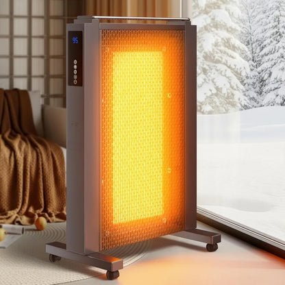 Space Heater Indoor Use 1500W Quiet Mica Convection Heater Electric Space Heaters for Large Room with Remote Eco Mode Portable