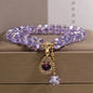 Purely Handmade - Lavender Amethyst Abacus Bead Bracelet Women's Light Luxury