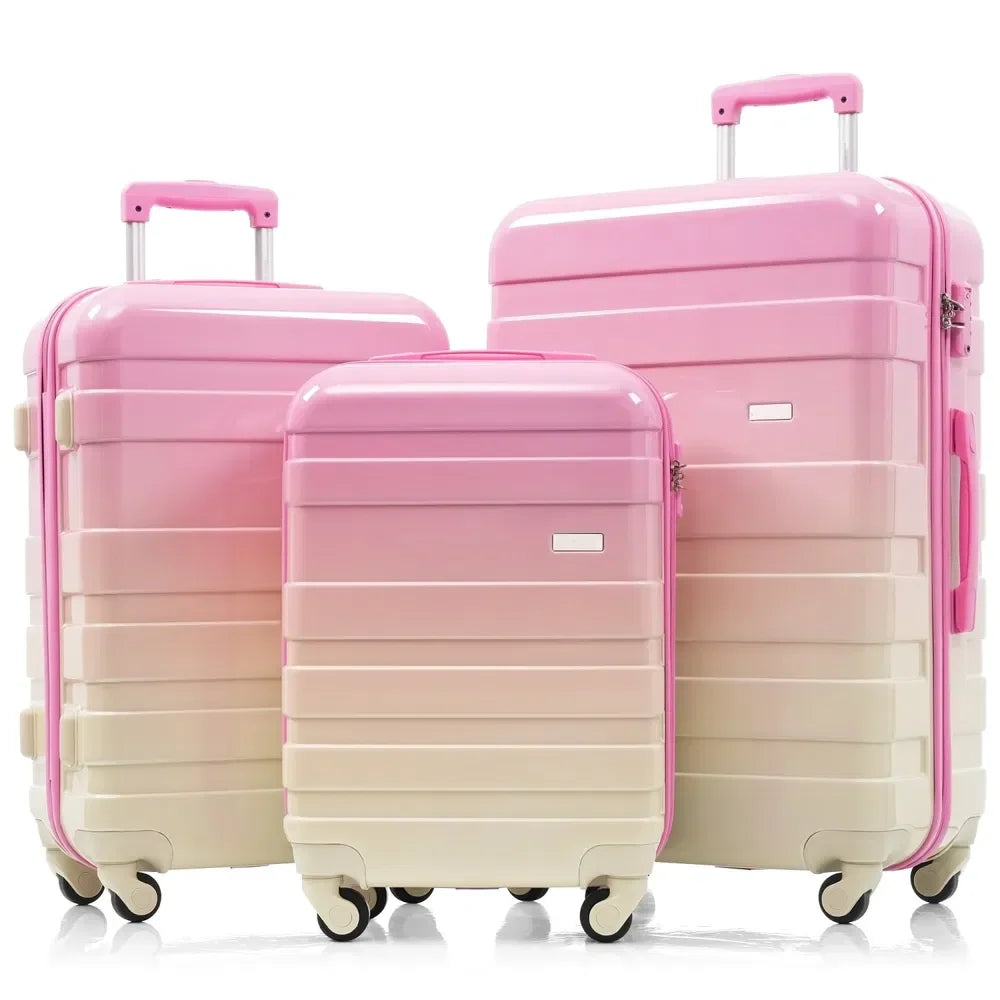 New Arrival ABS Hardshell 3 Piece Luggage Set Clearance Durable Lightweight Hardside Trolley Luggage with Spinner Wheels