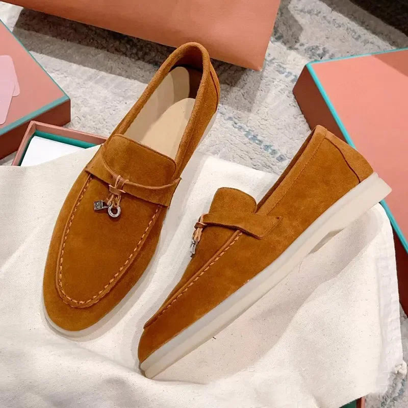 Lora Pianna Loafer Shoes Designer Famous Brand Slides Loafers Dress Shoes For Ladies Men Soft Rubber Sole Flat Luxury Casual