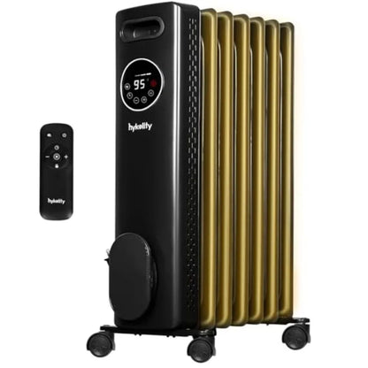 1500W Oil Filled Radiator Heater with Remote 24H On Off Timer Digital Thermostat 4 Mode Electric Radiant Heater ECO ETL Overhea