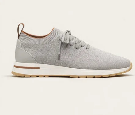 Men's Business Casual Knit Sneakers Breathable Sock Fit Soft Sole Comfortable Lace-Up Shoes for Office Daily Commute Travel