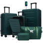 Lightweight 5Pcs Hardside Luggage Sets, Front Opening Expandable Suitcase with USB & TSA Lock, 3 Sizes Spinner Wheels