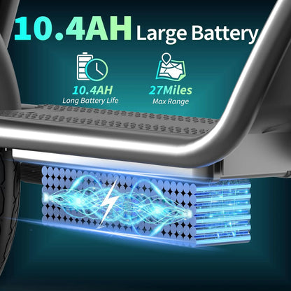 Electric Scooter for Adults, 14" Tires, 22Mph Max Speed, 500W Motor, 28 Miles Max Range, Folding E-Scooter with Dual Suspension