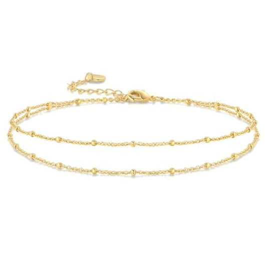 14K Gold Anklets for Women 14K Gold Ankle Bracelets for Women Gold Anklet Bracelets for Womens Layered Design for Natural Depth