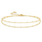 14K Gold Anklets for Women 14K Gold Ankle Bracelets for Women Gold Anklet Bracelets for Womens Layered Design for Natural Depth