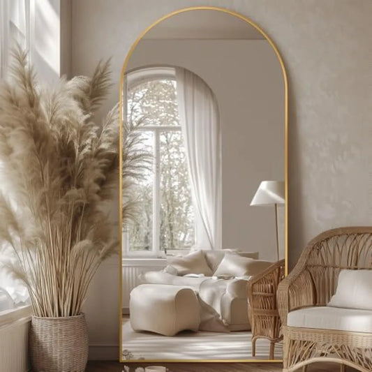 Full Length Mirror 76"x34" Oversized Arched Mirror Large Standing Mirrors Tall Mirrors Body Floor Mirror for Bedroom Living Roo