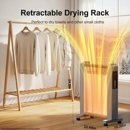 Space Heaters for Large Room Whole-Room Heating 1500 W Radiator Electric Heater with Tip-over Overheat Protection Heaters with