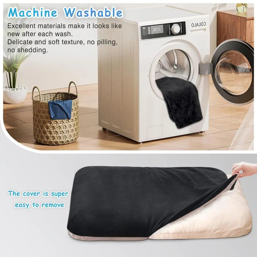 Super Soft Extra Large Dog Bed, 47 Inches Jumbo Orthopedic Foam Pet Beds with Anti Slip Bottom, Dog Sleeping Mattress with Remov