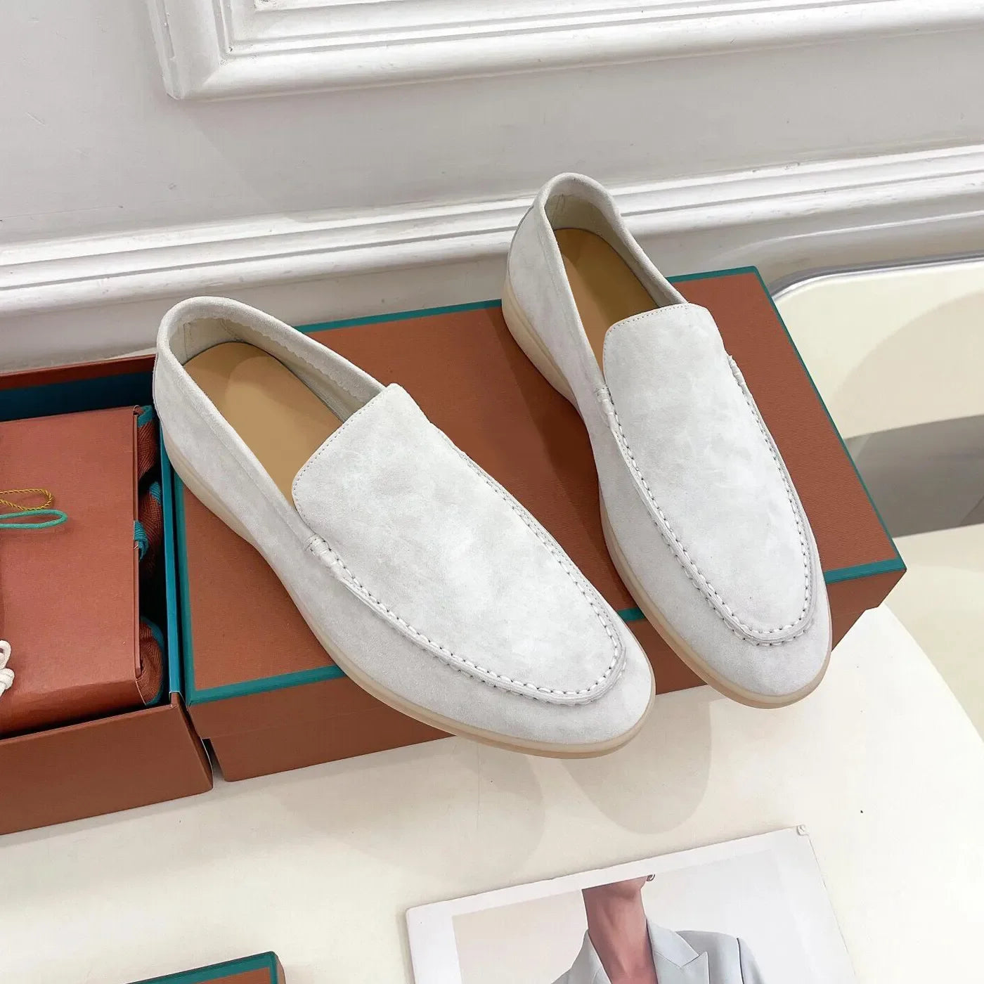 Lora Pianna Loafer Shoes Designer Famous Brand Slides Loafers Dress Shoes For Ladies Men Soft Rubber Sole Flat Luxury Casual